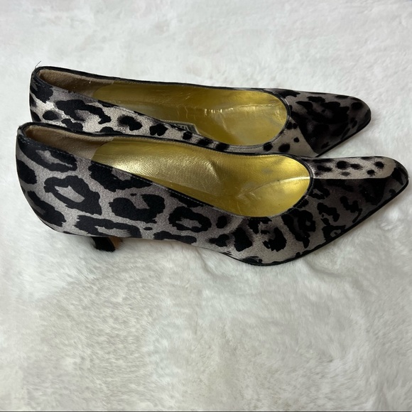 Vintage Claudio Merazzi 2 Tone Dalmatian Print Kitten Heel size 6 - Picture 6 of 12